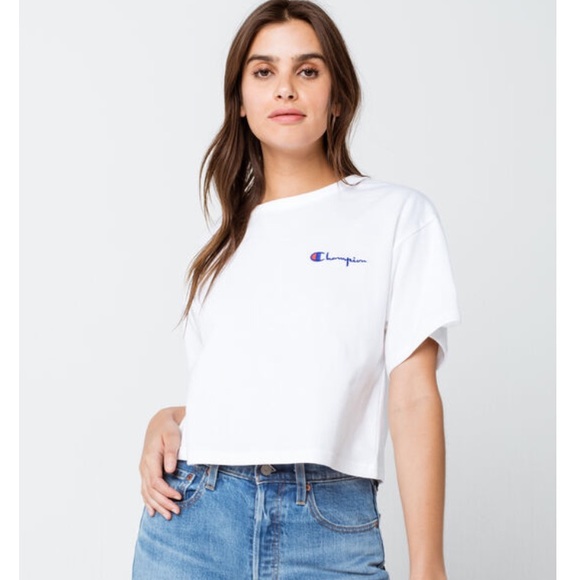 NWT Champion Women’s Crop Tee - Picture 1 of 5